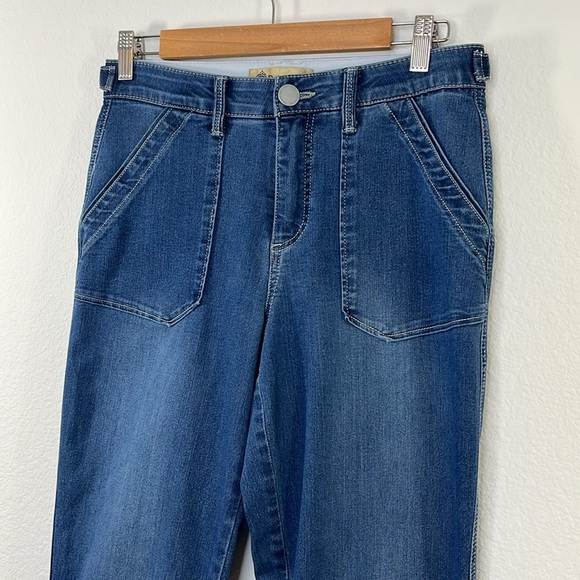 Democracy Ab Technology Jeans Straight leg size 6 High Rise Raw‎ hemline - Picture 3 of 11